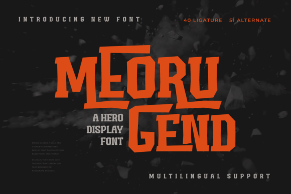 Meoru Gend: The Bold Typeface for Epic Game Design