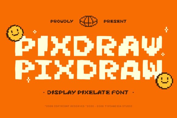 Pixdraw: The Playful Pixel Font with a Hand-Drawn Soul