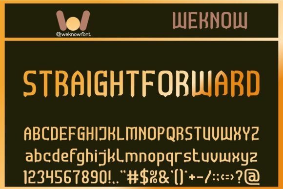 Straightforward: A Contemporary Gothic Font with Textural Charm