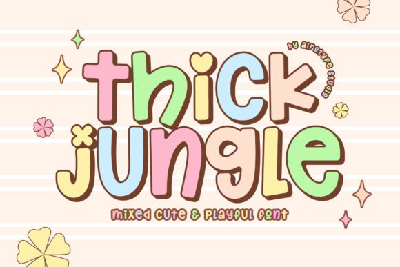 Thick Jungle: The Playful Font for Your Cutest Designs