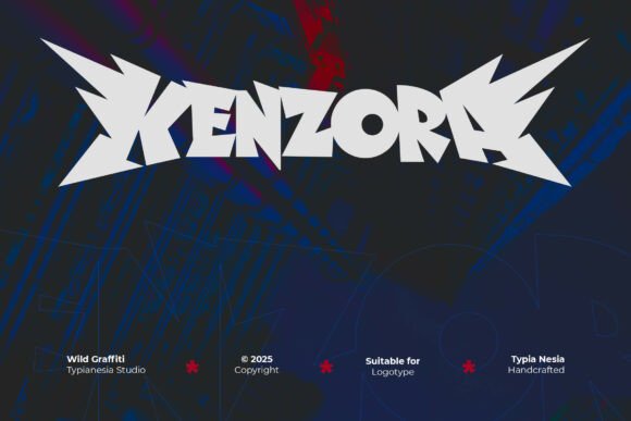 Unleashing Kenzora: A Wild Bold Graffiti Font for Heroic Designs
